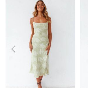 Fortunate One Leora Midi Dress Green Size S NWT